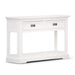 Beach House Elegance with the Seashore Serenity Brushed White Console Table