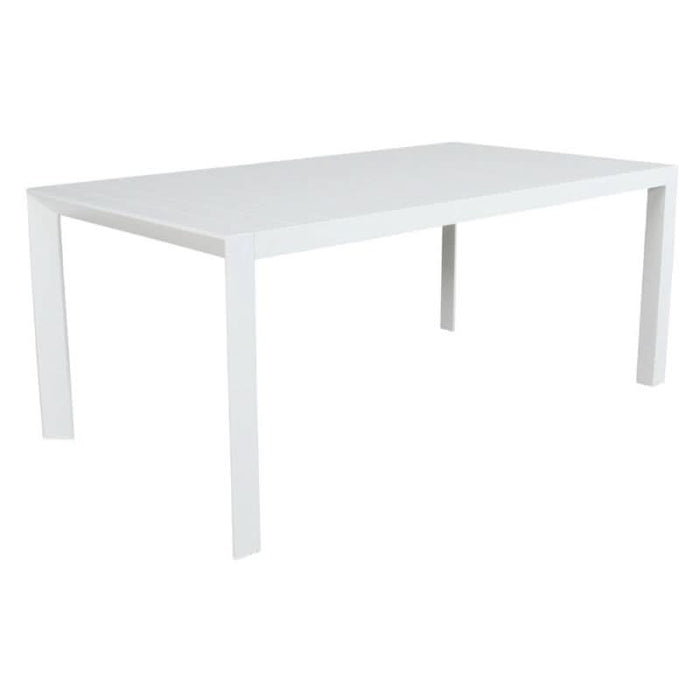 Expandable Icaria White Outdoor Dining Table Perfect for Spacious Entertaining