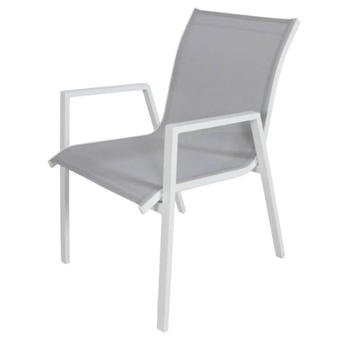 Sleek Icaria White Frame Outdoor Chair for Modern Patios