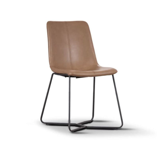 Classic Brown Stanwell Elegance Dining Chair with Metal Legs for Modern Homes