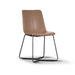 Classic Brown Stanwell Elegance Dining Chair with Metal Legs for Modern Homes