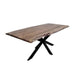 Elegant Elba Grandeur Table showcasing natural acacia wood and steel legs