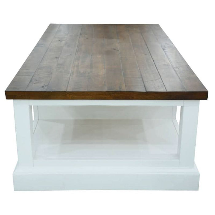 Sleek Oak/White Montreal Chic Coffee Table Perfect for Hamptons Style Home Decor