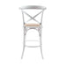 Elegant White Bar Stool Featuring Traditional Steam-Bent Construction