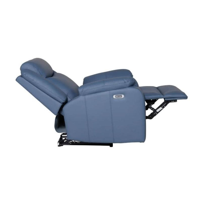 Compact and Comfortable Blue Haven Recliner with Electric USB Feature