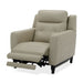 Beige Leather Electric Recliner for Refined Relaxation Spaces