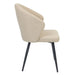 Elegant Beige Bliss Chair with black metal legs for sophisticated dining