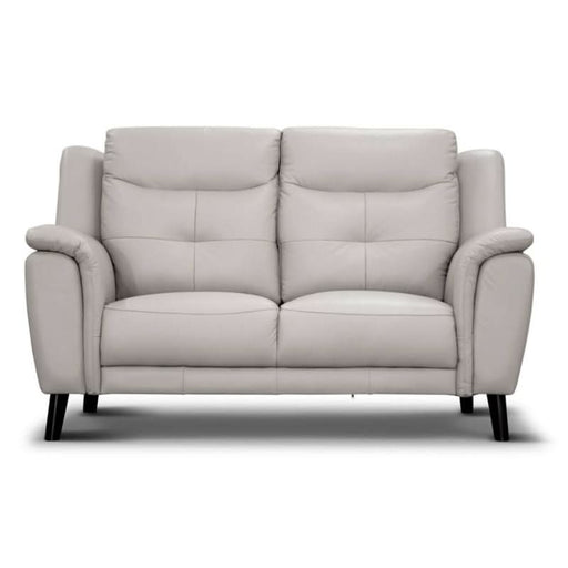 Elegant Comfort with the Georgia 2-Seater Lounge in Luxurious Silver