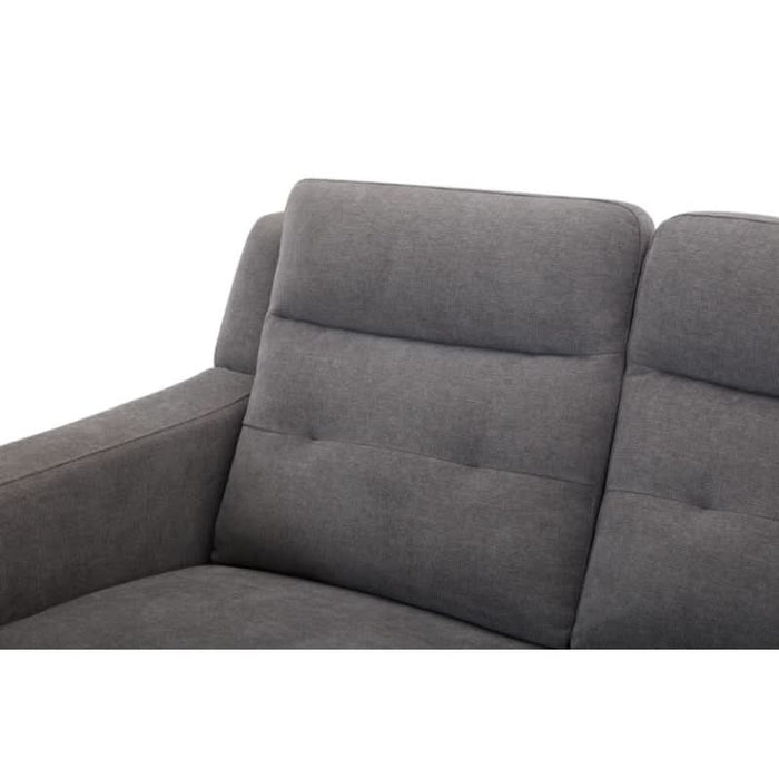 Comfort-Focused Morgan Fab Sofa with High-Density Foam in Grey