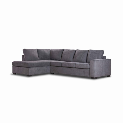  Dark Grey 3-Seater Sofa with Versatile LHF Chaise