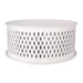 Stunning Round Mosaic Coffee Table in White – Perfect Centerpiece for Any Home