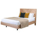 Sleek Alpine Majesty Queen Bed with Distinctive Grain and Metal Legs