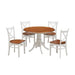 Hobart Harmony Elegant 5-Piece Dining Set in Two-Tone Finish