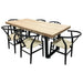 Versatile Rectangular/Round Medium Dining Table with Elm Veneer Top