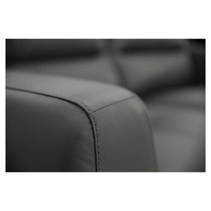 The 2-Seater Leather Lounge Finished in a deep dark walnut perfectly complements the 100% leather upholstery