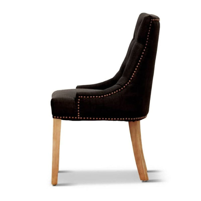 Black Linen Monte Accent Chair – A Fusion of Comfort and Style