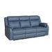 Sophisticated Ocean Breeze Blue Leather Recliner with High-Tech Features