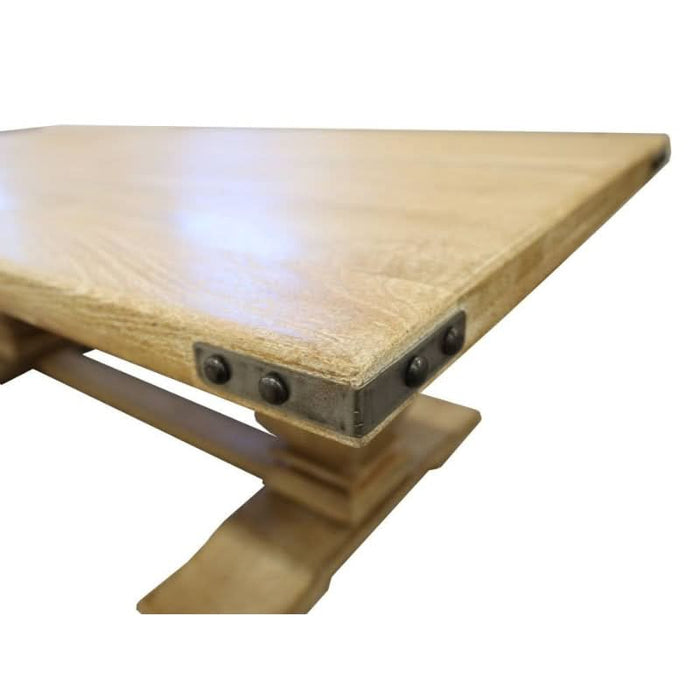 Durable Handcrafted Utah Coffee Table in Unique Honey Wash