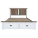 King-Sized Folkestone Storage Bed with Contemporary Multitone Acacia Wood Design