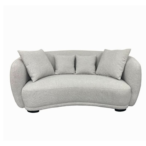 Chic Ibiza Light Grey 2.5 Seater Bouclé Sofa for Contemporary Living Rooms