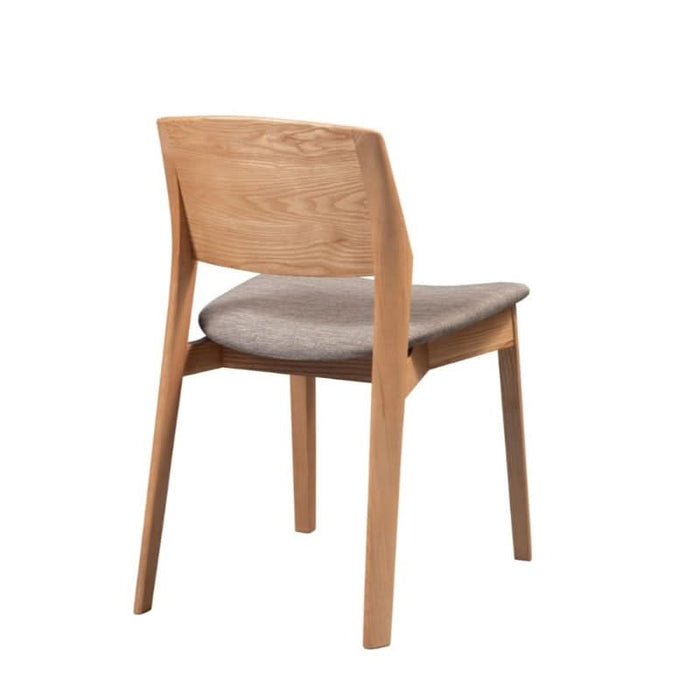 Refined dining with Lipwood's solid ash oak colour dining chair with tapered legs