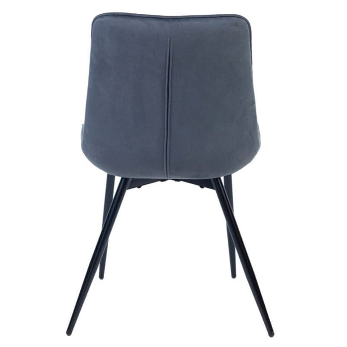 Stylish Polyester and PVC Grey Fabric Giselle Chair for Contemporary Dining Rooms