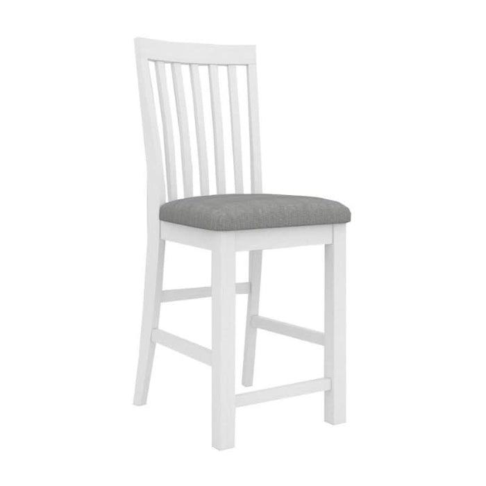 Sturdy Acacia and MDF White Coastal Bar Chair with Contemporary Flair