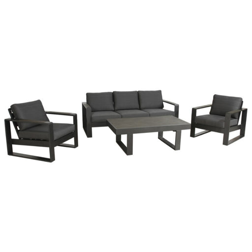 Maderia Haven: Charcoal 4-Piece Outdoor Lounge Set