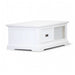 Sturdy and Stylish White Coastal Coffee Table for Contemporary Homes