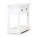 Versatile and Chic: 2-Drawer Coastal Console Table in Brushed White Finish