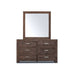 Upgrade your space with the sleek, sustainable Sedona Dresser and Mirror Ensemble in Grey Stone