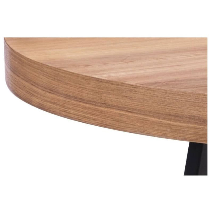 Stylish Boston Nexus Circular Dining Table in Natural Elm Venee