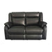 Pinnacle Luxe Noir 2-Seater Leather Recliner with USB Port