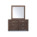 Upgrade your space with the sleek, sustainable Sedona Dresser and Mirror Ensemble in Grey Stone