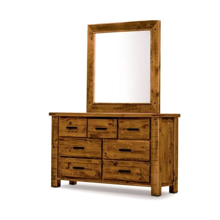 Timeless Rustic Dresser with Mirror Combo - Outback Elegance Collection