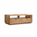 Chic Natural Finish Marri Wood Galway Coffee Table with Metal Accents