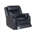 Stylish Black Leather Reclining Armchair with Lumbar Support by Pinnacle