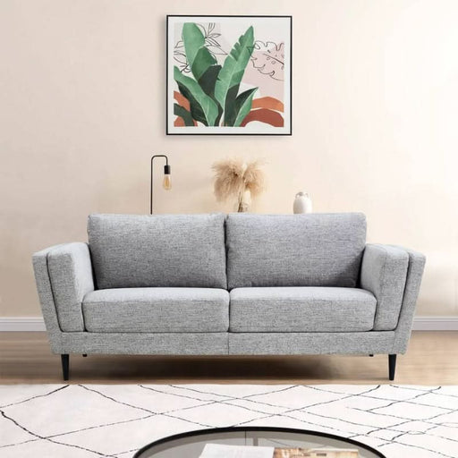 Luxury Pepper-Toned Compact Sofa with Reversible Cushions and Side Pillows