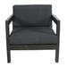 Elegant Artemis Charcoal Outdoor Sofa with Dark Grey Fabric Cushions