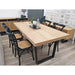 Spacious Grande Boston Dining Table with Elegant Natural Elm Top