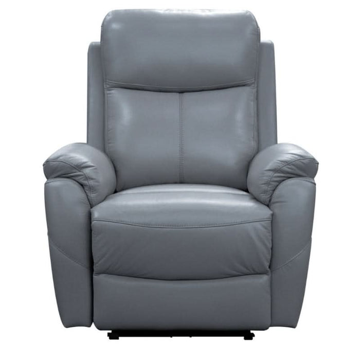 Luxury Gunmetal Camden Luxe Leather Recliner with USB Charging Function