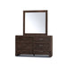 Sedona mirror crafted with recycled pine in a contemporary grey stain, marrying sustainability with style