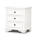 Sophisticated White Vienna Bedside Storage - 3 Drawer MKII Edition