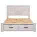 Modern Coastal Double Bed with Underbed Storage - Serene Brushed White Design