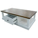 Contemporary Hampton 2-Drawer Coffee Table in Montreal Chic Oak and White Design