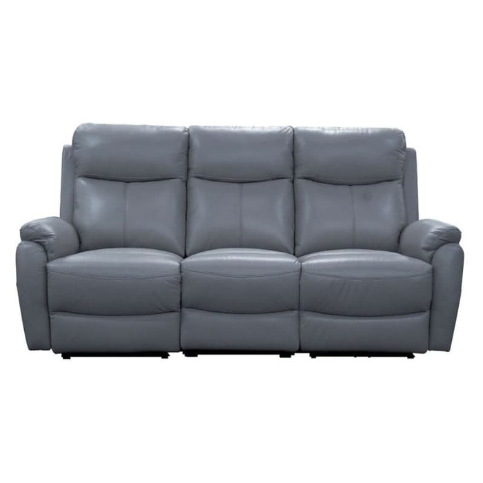 High-Tech Comfort in Gunmetal: Camden Luxe Leather Electric Recliner Sofa Set