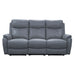 High-Tech Comfort in Gunmetal: Camden Luxe Leather Electric Recliner Sofa Set