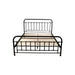 Classic Yet Contemporary Black Akira Queen Metal Bed with Plywood Slats