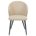 Stylish Beige Upholstered Dining Chair with easy leg assembly