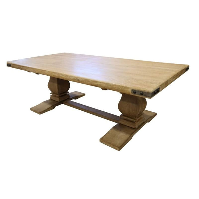 Elegant French Provincial Style Utah Coffee Table with Industrial Edge